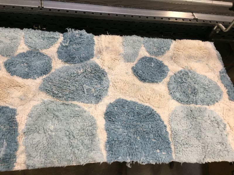 Photo 1 of CHESAPEAKE MERCHANDISE RUG BLUE WHITE 4 X 2 FT