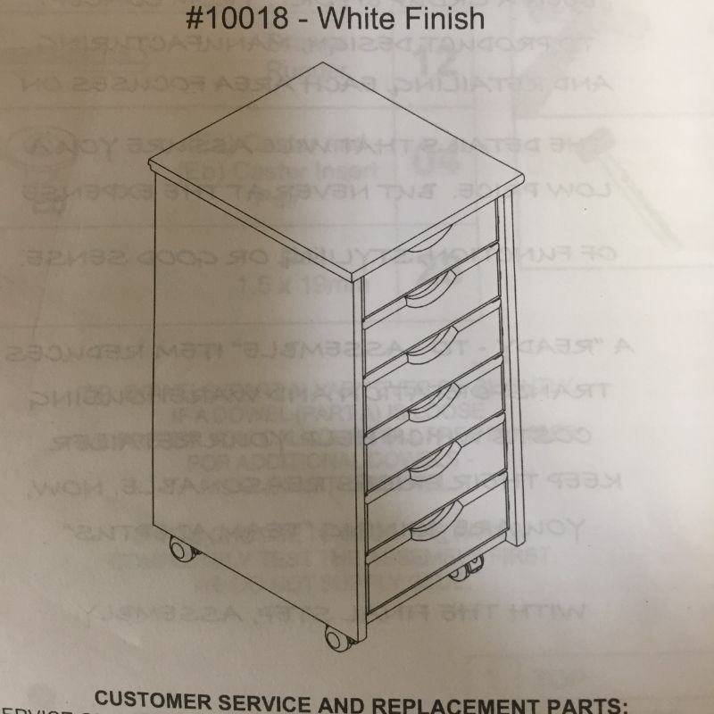 Photo 1 of 6 drawer roll cart 
