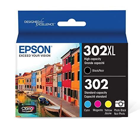 Photo 2 of Epson T302XLBCS Claria Premium Ink Cartridge Multipack  Highcapacity Black and Standardcapacity Photo Black and Color CMYPB