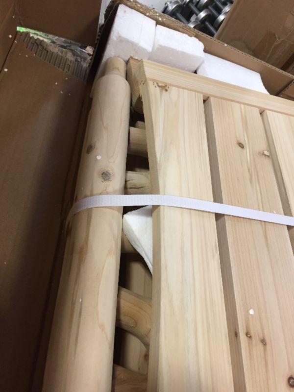 Photo 1 of CURVED WOODEN BENCH NATURAL 