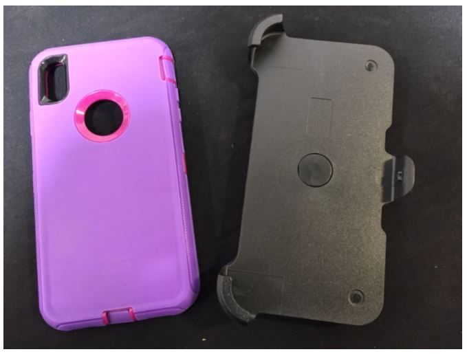 Photo 1 of iPhone XS Max 65 RUGGED PHONE Case  Purple  PINK