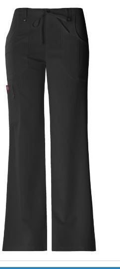 Photo 1 of Dickies Womens Xtreme Stretch Fit Drawstring Flare Leg Pant BLACK LG