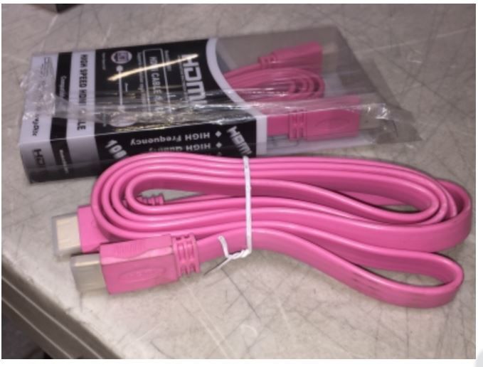 Photo 1 of High Speed 14a HDMI Video Audio Flat Cable HD TV 2 Pack 
XBOX 360 PS3 Pink