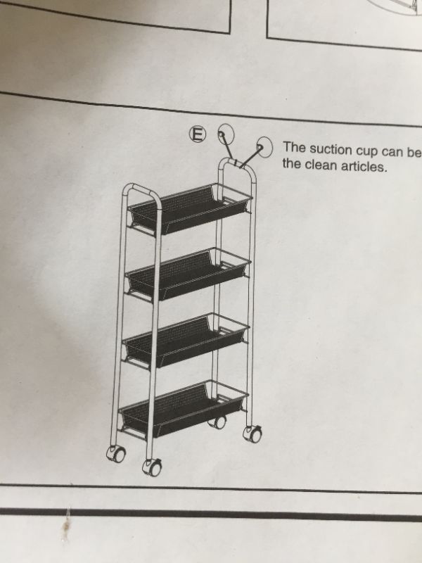 Photo 4 of 4 TIER MESH KITCHEN TROLLEY 