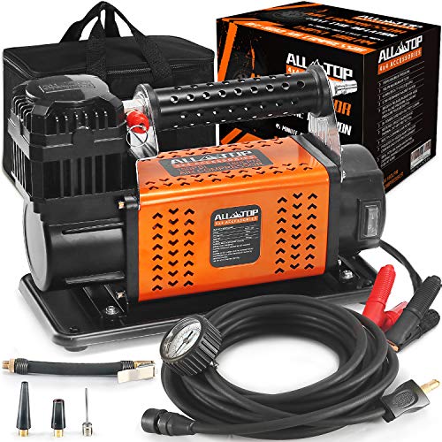 Photo 1 of ALL-TOP Heavy Duty Portable 12V Air Compressor Kit Inflate 180L (6.35Ft³)/Min Max 150PSI Metal Heat Dissipation ensures Duty Job for Pros Includes a 1680D Rugged Carry Bag for 4x4 Vehicle