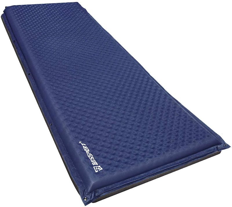 Photo 1 of Bessport Camping Sleeping Pad Extra Thickness -75x23 Inches, Lightweight, Inflatable, Compact, Waterproof Self Inflating Sleeping Mat for Backpacking Adults, Traveling and Hiking…
