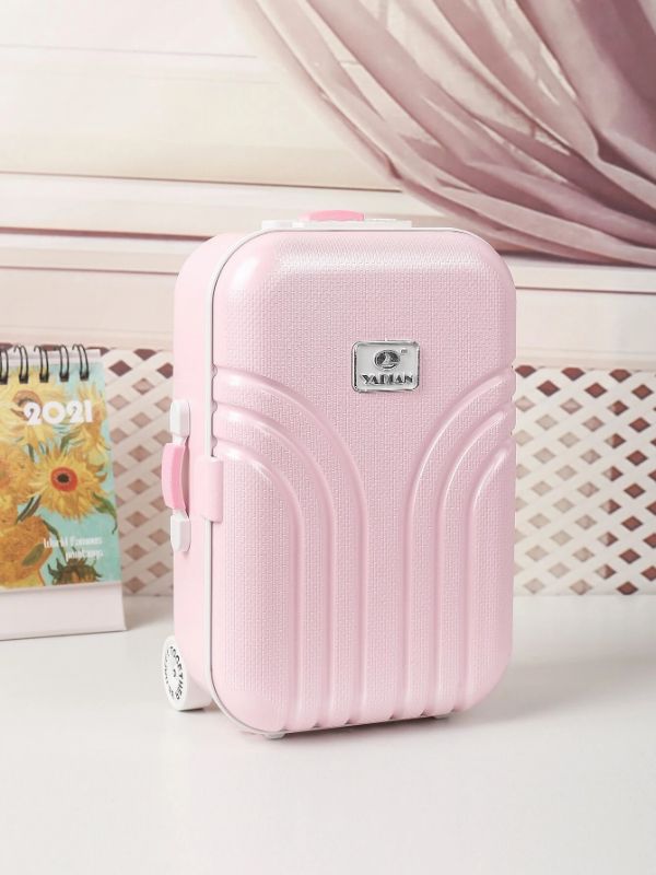 Photo 2 of 3 PACK OF PINK MINI SUITCASE PIGGY BANKS