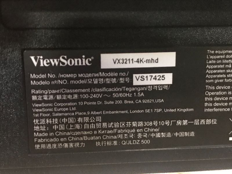 Photo 4 of Viewsonic VX3211-4K-MHD 31.5" 4K UHD WLED LCD Monitor - 16:9 - Black - 3840 x 2160 - 1.07 Billion Colors - FreeSync - 300 Nit - 3 ms GTG - HDMI