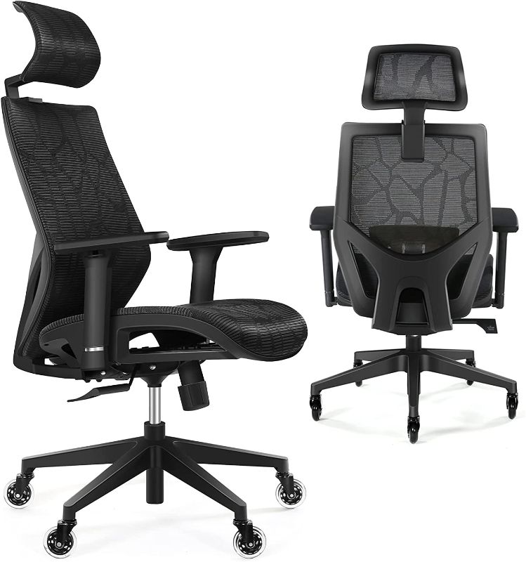 Photo 1 of Ergonomic Office Chair, High Back Desk Chair with Lumbar Support, Tribesigns Big Tall Chair with Breathable Mesh Seat, 3D Armrest, Blade Wheels for Office Home
