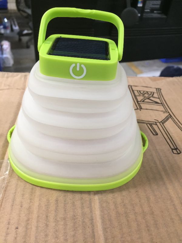 Photo 2 of 2 Daciye LED Solar Camping Lantern USB Rechargeable Collapsible Tent Lamp (Green)