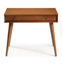 Photo 1 of Mid-Century 1-Drawer Castanho Desk