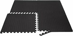 Photo 1 of 6 Exercise Floor Mats Gym Rubber Flooring Tiles Garage Home Fitness Workout Mat
