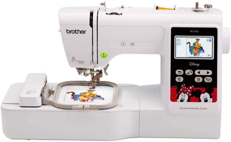 Photo 1 of Brother PE550D Embroidery Machine 4" x 4" Hoop Area, Large 3.2" LCD Touchscreen, USB Port (POSSIBLE PARTS MISSING)