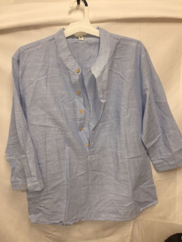 Photo 1 of button shirt blue large