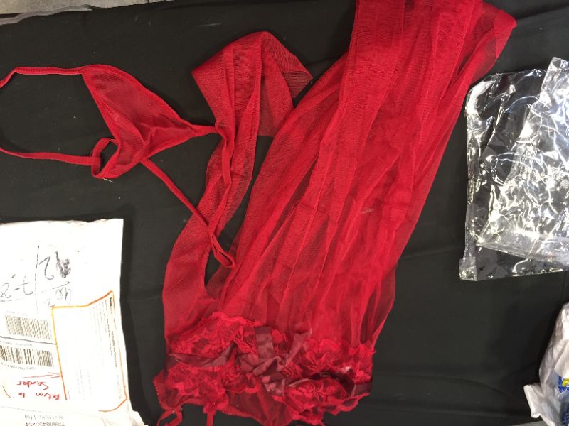 Photo 1 of 3 pack of women's lingerie sets red and black size large