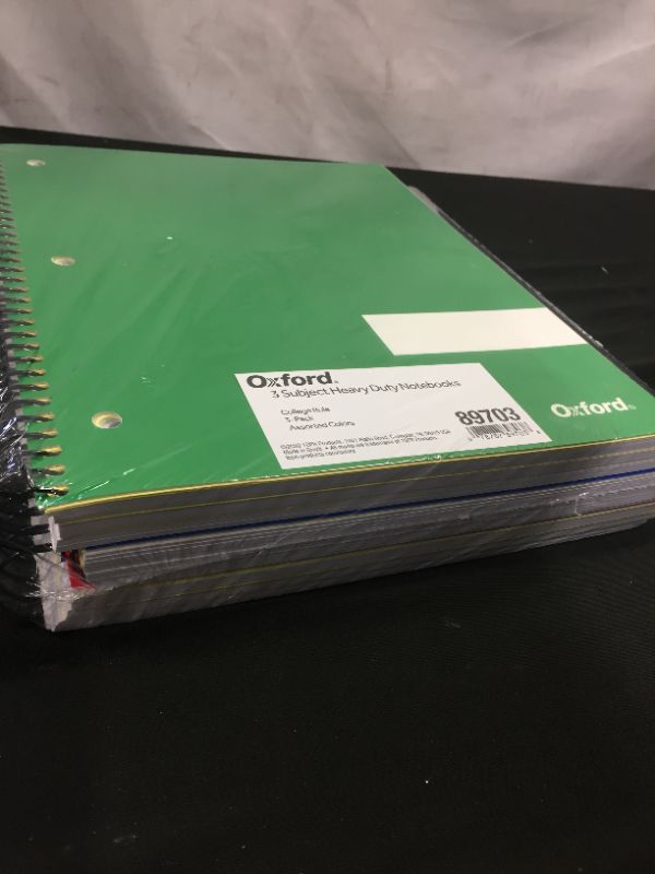 Photo 1 of OXFORD 3 PCK HEAVY DUTY NOTEBOOKS