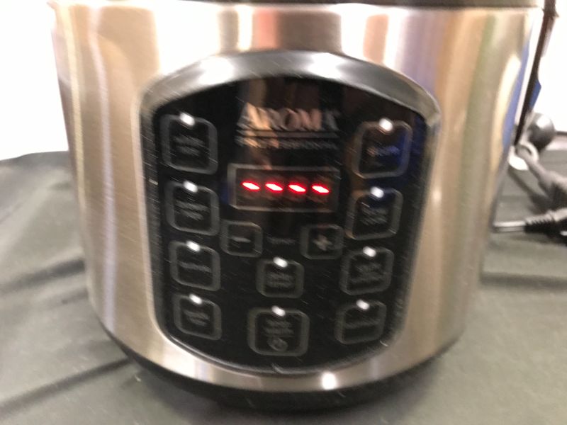 Photo 2 of Aroma Digital Rice Cooker and Food Steamer, Silver, 8 Cup