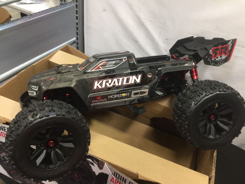 Photo 1 of ARRMA 1/8 KRATON 4WD Extreme Bash Roller Speed Monster RC Truck, Black, ARA106053
