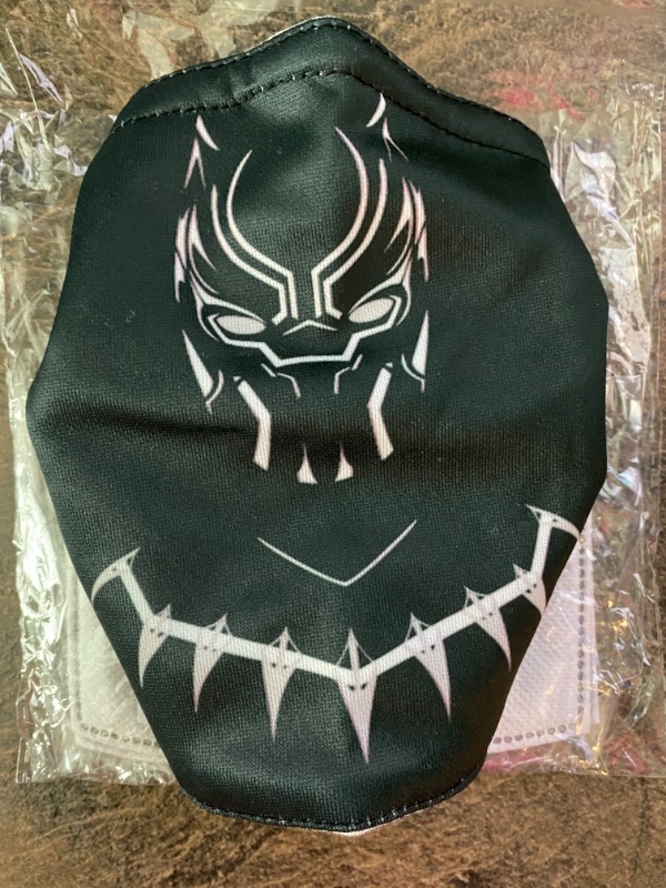 Photo 1 of Black Panther Face Mask Reusable Face Cover Cotton Washable for Men and Women 