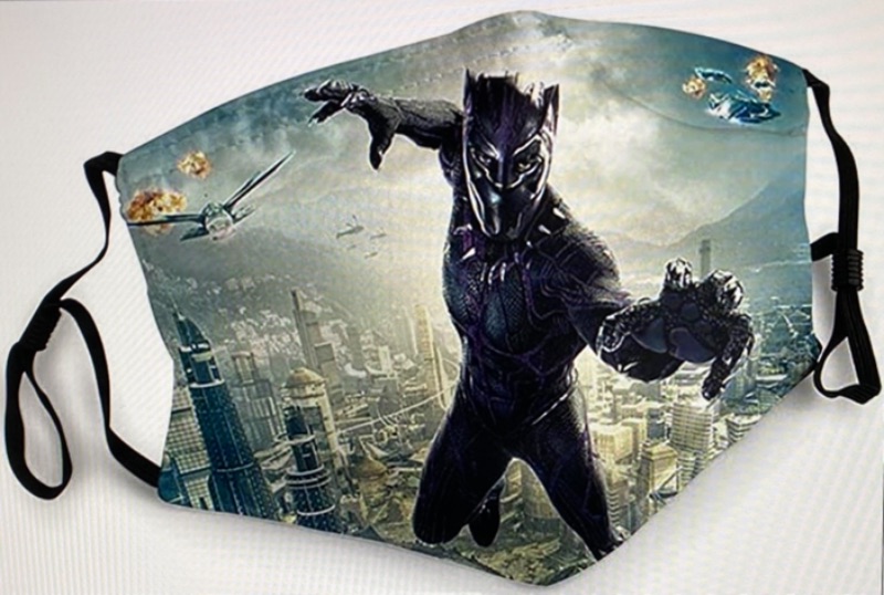 Photo 1 of Black Panther Face Mask Reusable Face Cover Cotton Washable for Men and Women 