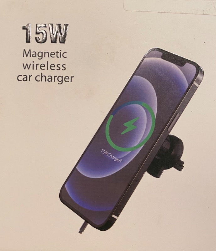 Photo 1 of 15W Magnetic Wireless Car Charger for iPhone: iPhone 12/iPhone 12Mini/iPhone 12Pro/iPhone 12ProMax