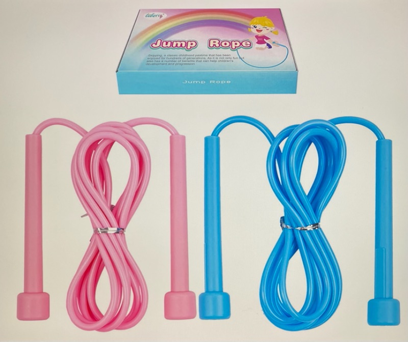 Photo 1 of 2PCS Kids Jump Ropes, Adjustable & Lightweight Skipping Rope for Boys& Girls, Preschooler, School-Aged Child, Pink and Blue Jumping Rope with Gift Box