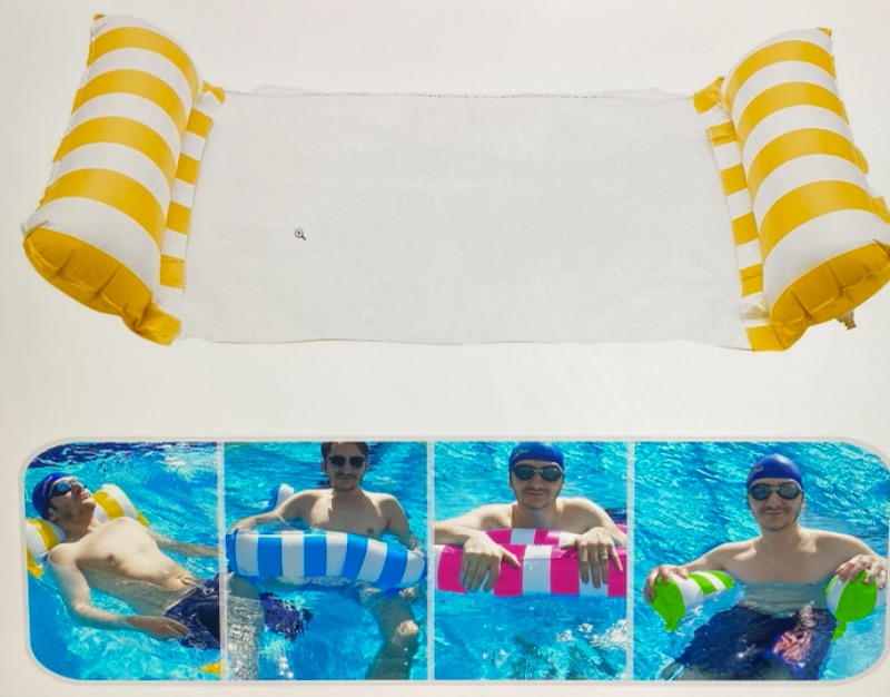 Photo 1 of Inflatable Pool Floaty - Lounge Hammock (Yellow)