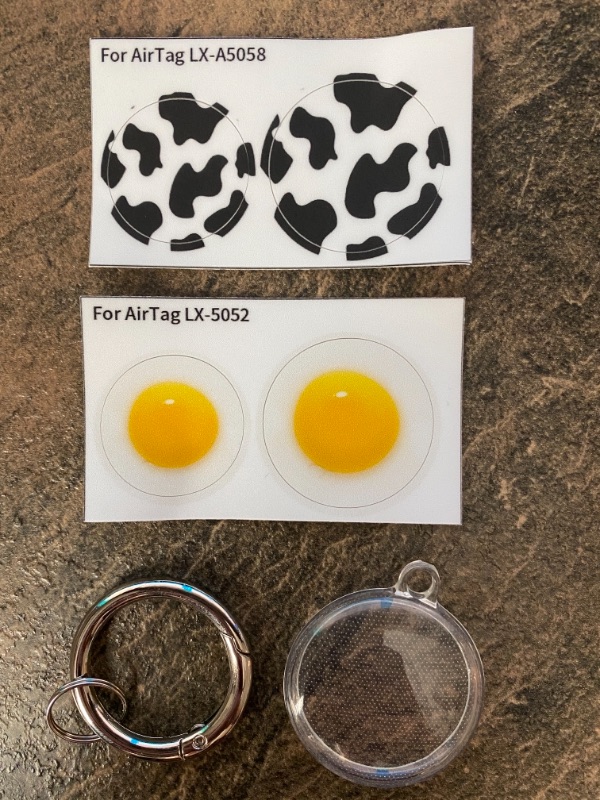 Photo 1 of Airtag Protective Case (For AirTag LX-5052) - Egg and Cow)