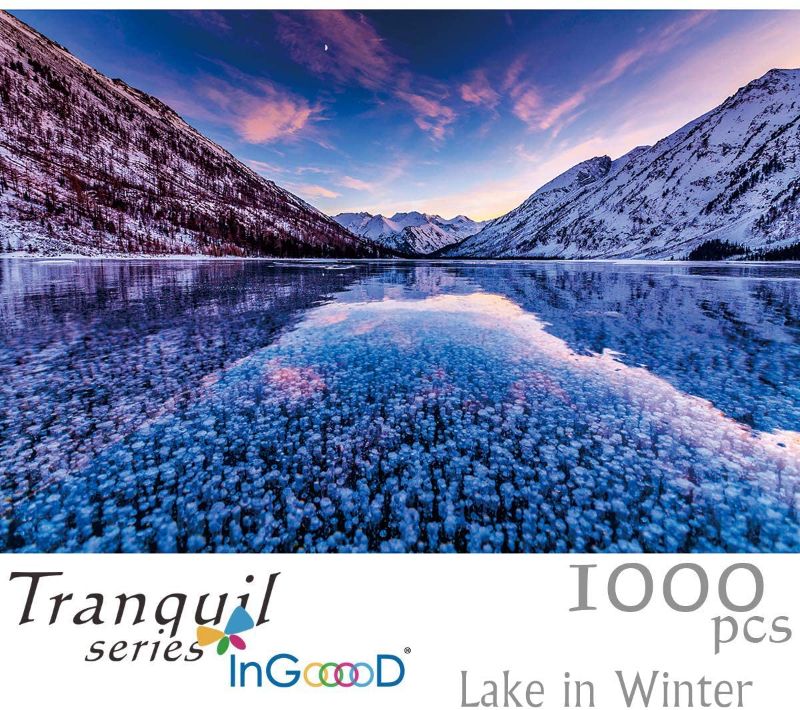 Photo 1 of Ingooood- Jigsaw Puzzles 1000 Pieces for Adult- Tranquil Series- Lake in Winter_IG-1282 Entertainment Wooden Puzzles Toys