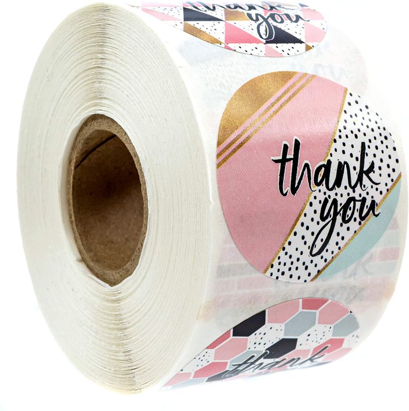 Photo 1 of jAc 1.5" Thank You Stickers Roll 2 Rolls
