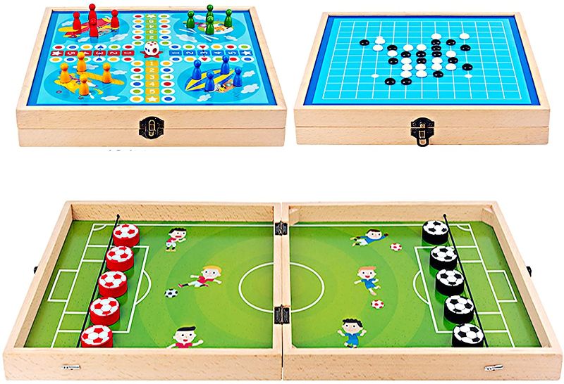 Photo 1 of 3 in 1 Board Game Set - Fast Sling Puck Game Board Set (36M+)