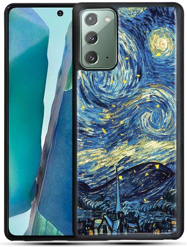 Photo 1 of Bling Case for Samsung Galaxy Note 20, Soft TPU Bumper + Hard PC Back Shockproof Art Painted Glossy Bling Case for Samsung Galaxy Note 20 5G 2020 - Starry Night