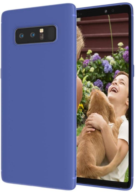 Photo 1 of KEEPCA Galaxy Note 8 Slim Case Thin Soft Skin Silicone Flexible TPU Rubber Gel Lightweight Anti-Scratches Shockproof Protective Cases Cover for Samsung Galaxy Note 8,Matte Blue