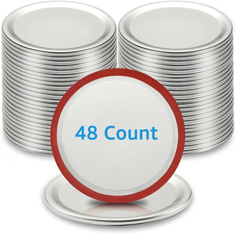 Photo 1 of 48-Count Mason Jar Lids (3.38 in lids)