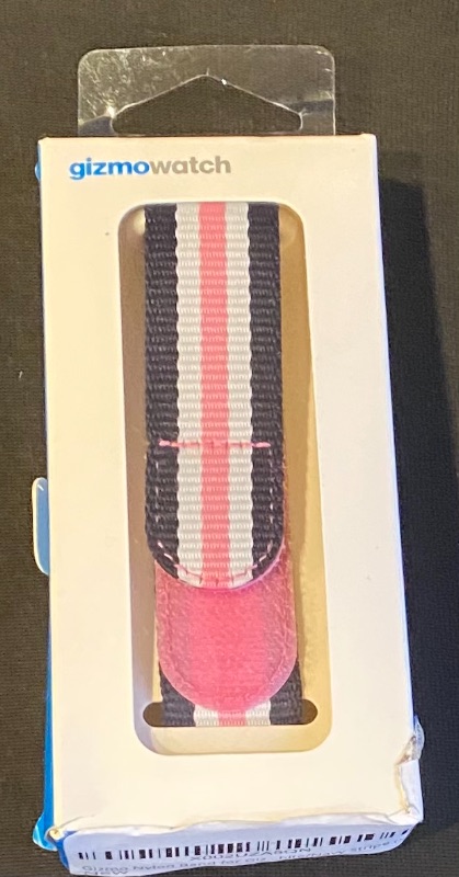 Photo 1 of Gizmo Watch - Striped Nylon Watch Band for Kids (White/Navy)