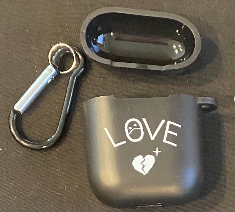 Photo 1 of Black Airpod Case, LOVE with Key Chain