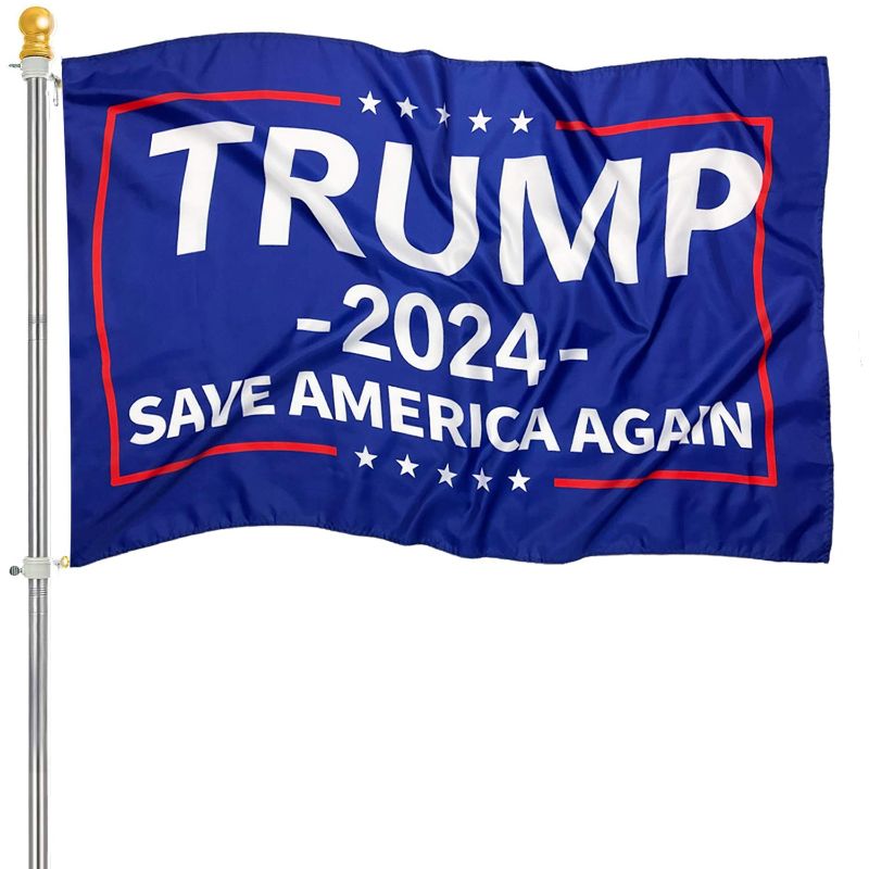 Photo 1 of AGUIFLGS Donald Trump 2024 Flag Save America Again Banner with Brass Grommets
