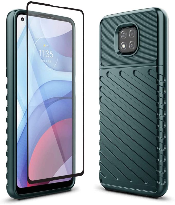 Photo 1 of Sucnakp for Moto g Power 2021 Case Motorola g Power 2021 Case (Not Fit G Power 2020) with Screen Protector Shock Absorption Heavy Duty Durable Drop for Motorola Moto g Power 2021?LT Dark Green)