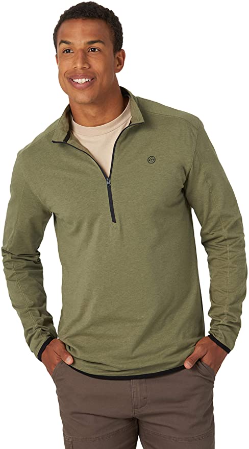 Photo 1 of ATG by Wrangler Men's 1/2 Zip Pullover Shirt (Dusty Olive)