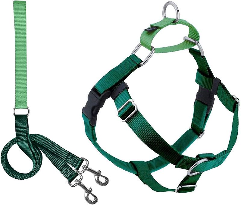 Photo 1 of 2 Hounds Design Freedom No Pull Dog Harness | Adjustable Gentle Comfortable Control for Easy Dog Walking |for Small Medium and Large Dogs | Made in USA | Leash Included (M, 24" - 28" Chest, 5/8 WIDTH)
