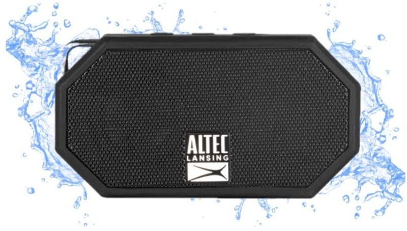 Photo 1 of Altec Lansing Mini H2O - Wireless, Bluetooth, Waterproof Speaker, Floating, IP67, Portable Speaker, Strong Bass, Rich Stereo System, Microphone, 30 ft Range, Lightweight, 6-Hour Battery, (Black)