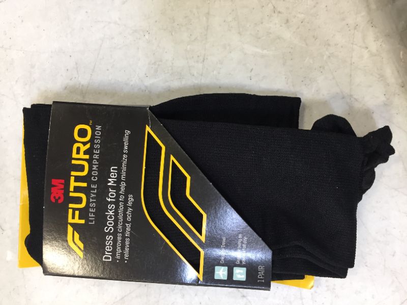 Photo 3 of Futuro - MI71035BLEN Dress Socks for Men, Firm Compression, 20-30 mm/Hg, Helps Improve Circulation to Help Minimize Swelling (Medium-Firm)