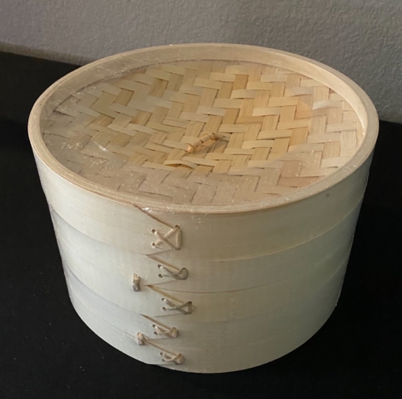 Photo 1 of Bamboo Steamer for Cooking, Two Tier