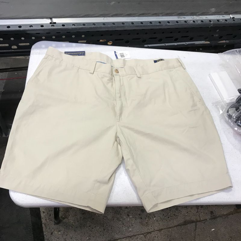 Photo 2 of Polo Ralph Lauren Men's Classic-Fit Flat-Front Khaki 9" Inseam Short, Size 42