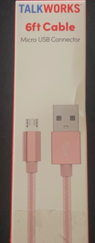 Photo 1 of TALKWORKS Micro USB Connector for Android (6ft.)Pink