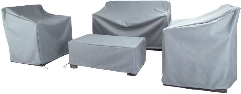 Photo 1 of Baner Garden N87 4-Piece Outdoor Veranda Patio Garden Furniture Cover Set with Durable and Water Resistant Fabric (Grey)