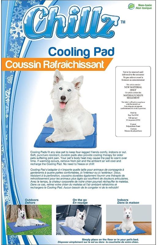 Photo 1 of Chillz Cooling Mat For Dogs - Pressure Activated Gel Dog Cooling Mat - No Need to Freeze Or Refrigerate This Cool Pet Pad - Keep Your Pet Cool, Use Indoors, Outdoors or in the Car