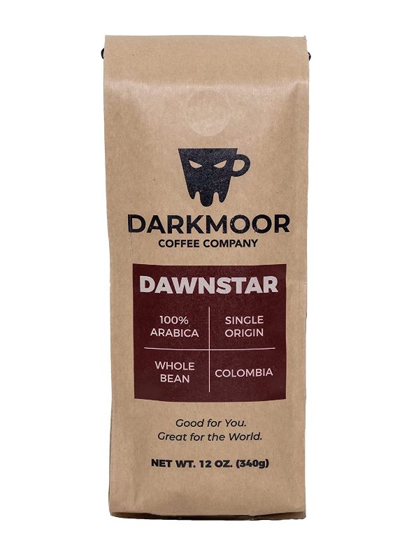 Photo 1 of Darkmoor Coffee Company Dawnstar Single Origin Whole Bean Colombian Coffee Medium Roast (12 oz)