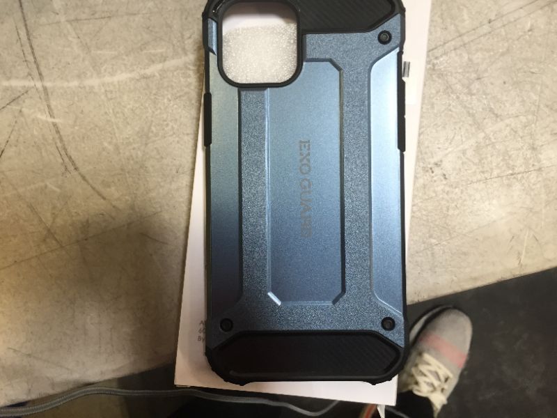 Photo 1 of ExoGuard Case for iPhone 12 Pro Max, Shockproof Lightweight Hard Case for iPhone 12 Pro Max 5G Phone (Blue, 6.7 inch)