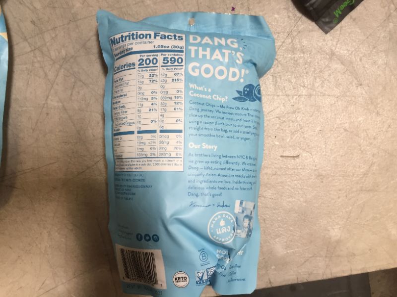 Photo 4 of Dang Lightly Salted Coconut Chips - 3.17oz 5 PK 